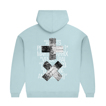 +x Blue Silver Hoodie