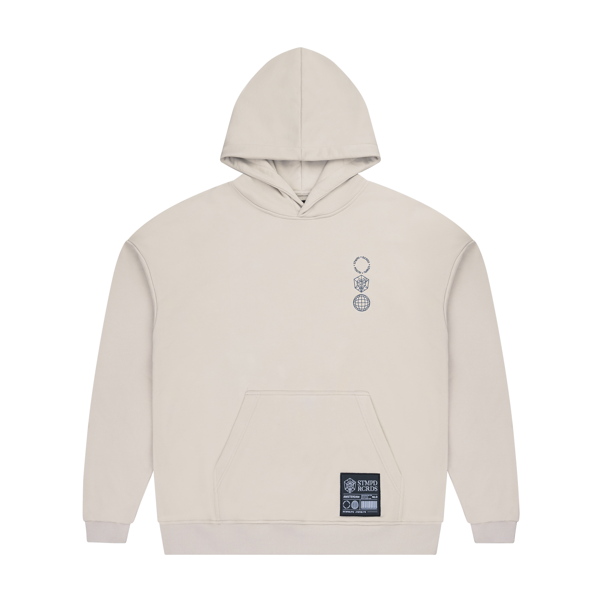 STMPD Cream Hoodie Embroidered Logo