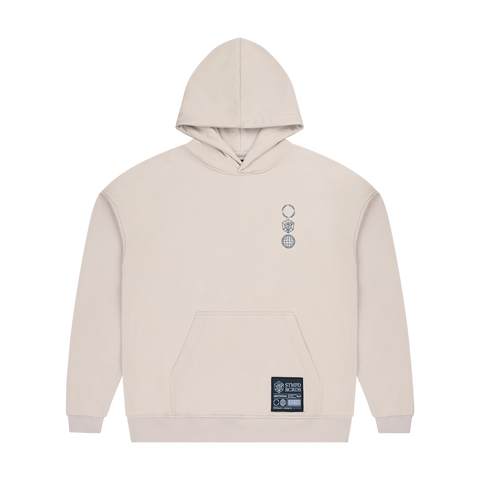 STMPD Cream Hoodie Embroidered Logo