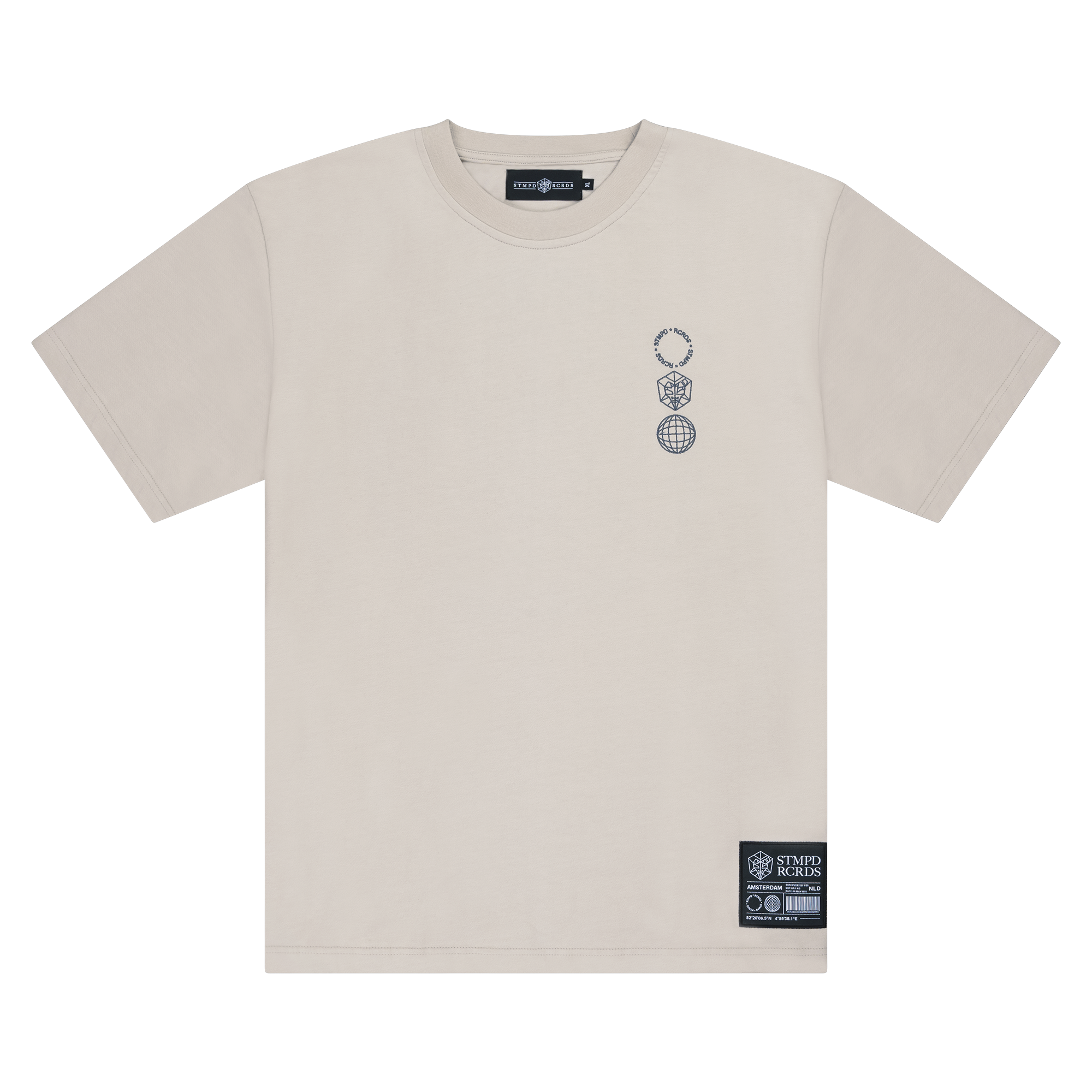 STMPD Cream T-Shirt Embroidered Logo