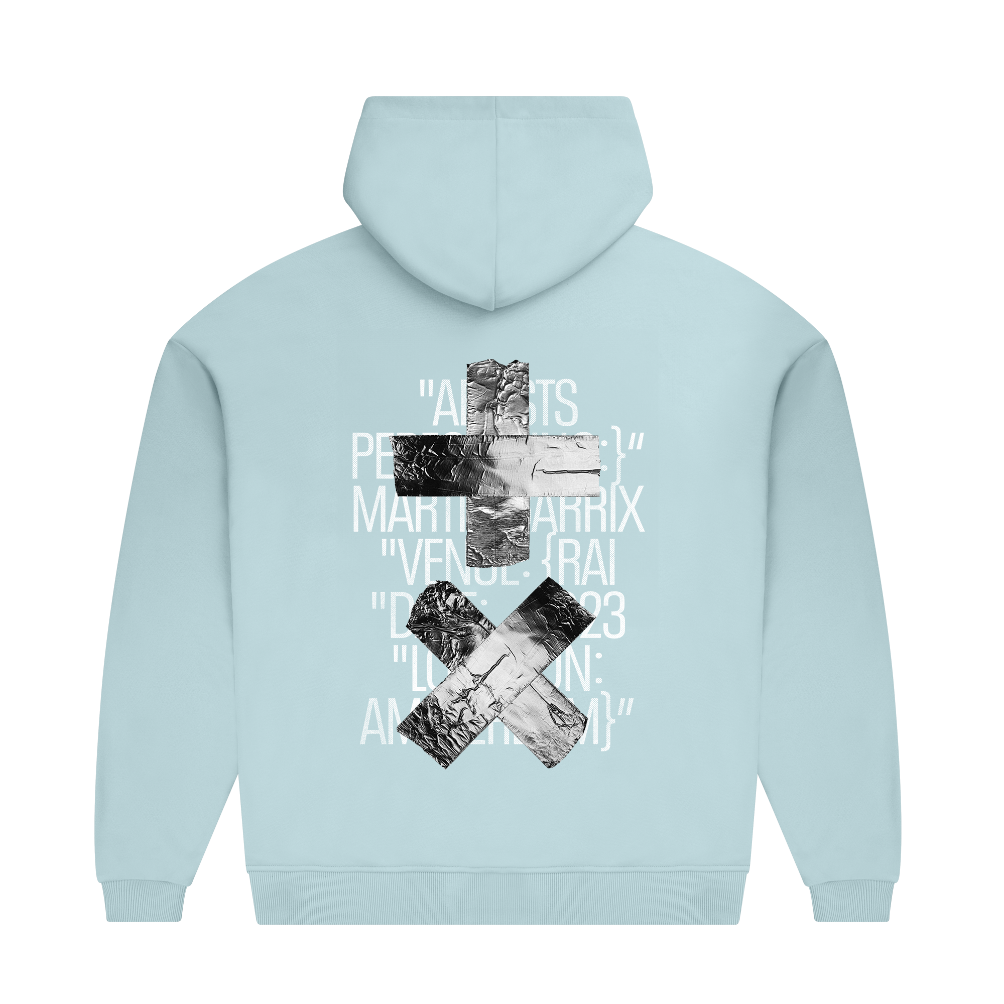 +x Blue Silver Hoodie