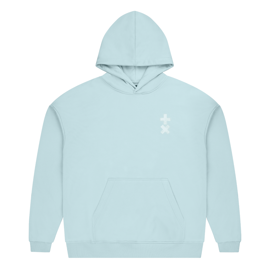 +x Blue Silver Hoodie